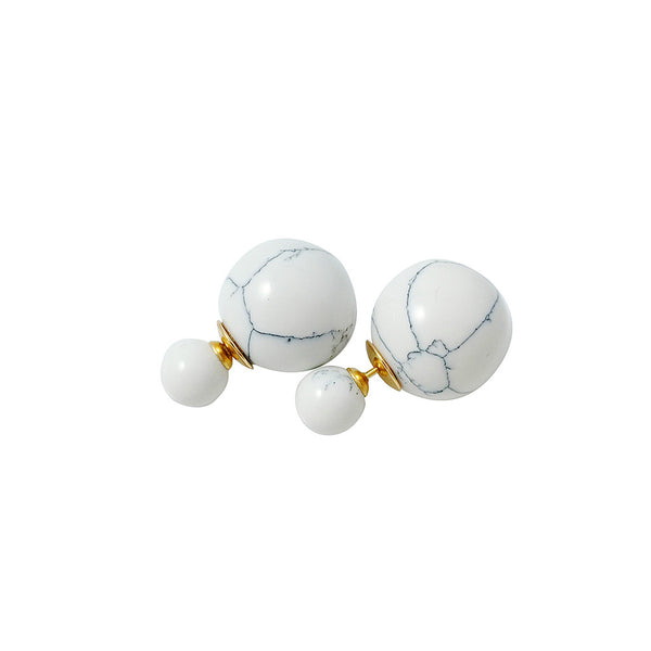 Marble double earrings