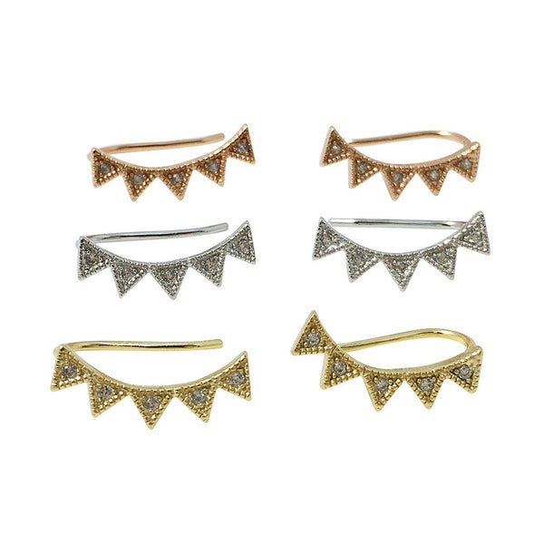 Mountain ear jacket earrings