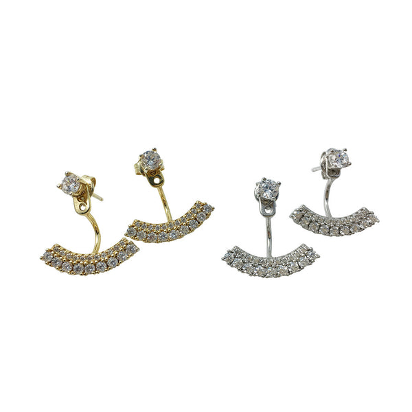 Smile ear jacket earrings